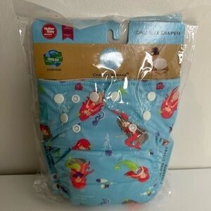 BNWT Charlie Banana reusable diaper blue with mermaids